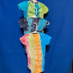 Gerber 3pc Tie Dye Onsies